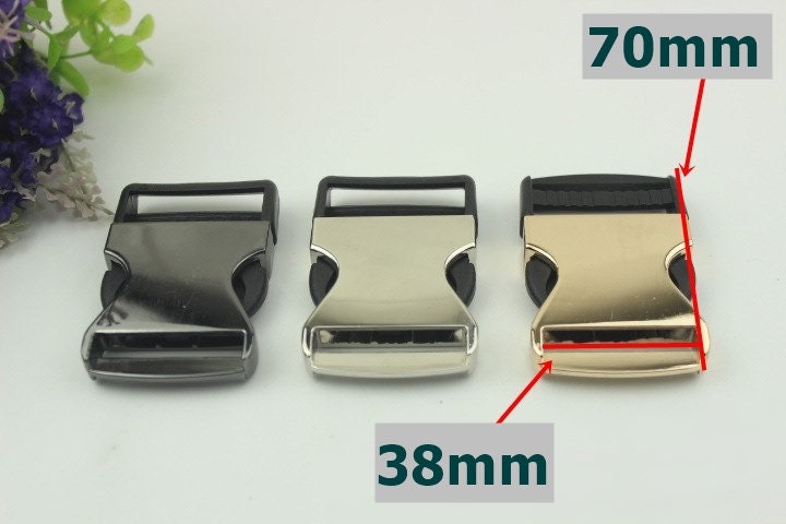 Metal Quick Release Side Buckle 20 25 32 38 50 mm Bag Hardware Dog Cat Collar Belt Parachute Strap Paracord Black Snap Clips Wholesale Bulk