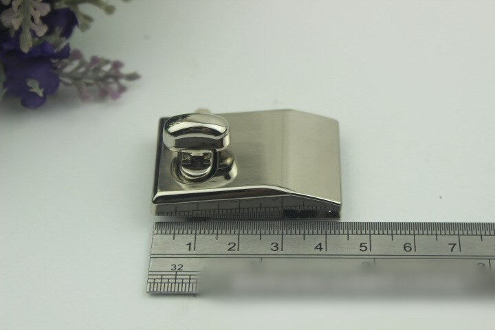 Rectangle Twist Turn Lock Bag Hardware Gold Silver Gunmetal Bronze 1/10pcs Handmade Purse Handbag Making Metal 32 43mm 1 1/4 1 3/4" Supplies