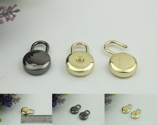 Keyless Switch Padlock Bag Hardware Rectangle Gold Gunmetal 1/20 pcs Handmade Purse Handbag Making Metal Bulk Wholesale Accessories Supplies