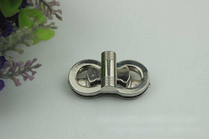 Butterfly Twist Turn Lock Bag Hardware Gold Silver Gunmetal Bronze 1/10 pcs Handmade Purse Handbag Making Metal 45 23 mm 1 3/4 7/8" Supplies