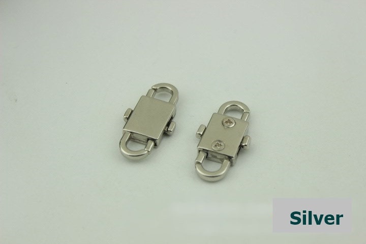 Padlock Bag Hardware Gold Silver Bronze 32mm Rectangle 1/20 pcs Handmade Purse Handbag Making Metal Bulk Wholesale Accessories Supplies Bulk