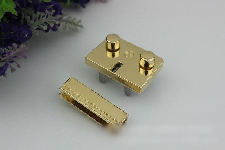 Rectangle Twist Turn Lock Bag Hardware Gold Silver Gunmetal Bronze Handmade Purse Handbag Making Metal 44 30mm Supplies Wholesale