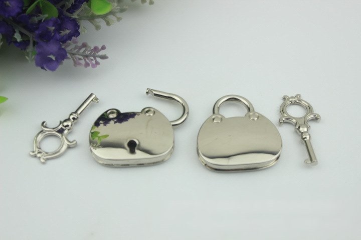 Padlock Bag Hardware Gold Gunmetal Silver Bronze 35mm Love 1/20 pcs Handmade Purse Handbag Making Metal Bulk Wholesale Accessories Supplies