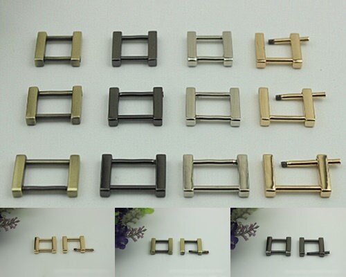 Handbag Connector 10/100pcs Bag Hardware Gold Silver Gunmetal Metal Clip Clasp Buckle Purse Strap Handles Screw Rectangle Rings Shackle