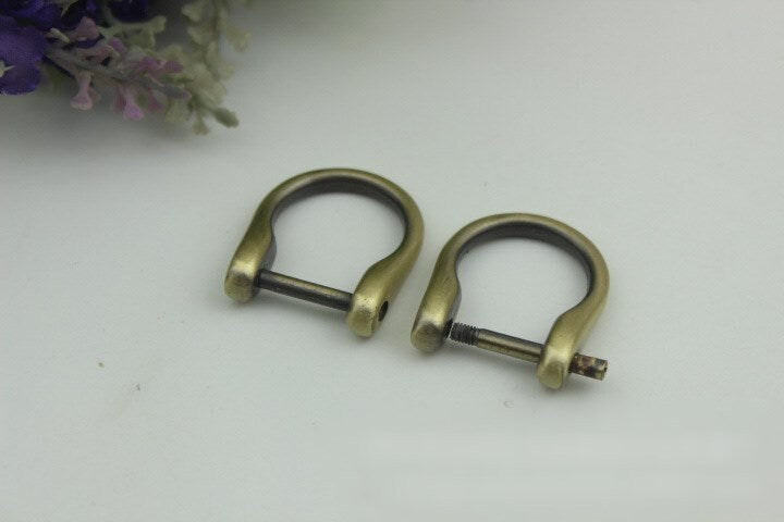 Horseshoe Handbag Connector 10/100pcs Bag Hardware Gold Silver Gunmetal Metal Clip Clasp Buckle Purse Strap Handles Screw D Rings Shackle