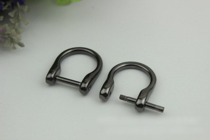 Horseshoe Handbag Connector 10/100pcs Bag Hardware Gold Silver Gunmetal Metal Clip Clasp Buckle Purse Strap Handles Screw D Rings Shackle