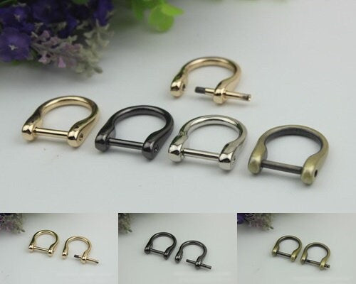 Horseshoe Handbag Connector 10/100pcs Bag Hardware Gold Silver Gunmetal Metal Clip Clasp Buckle Purse Strap Handles Screw D Rings Shackle