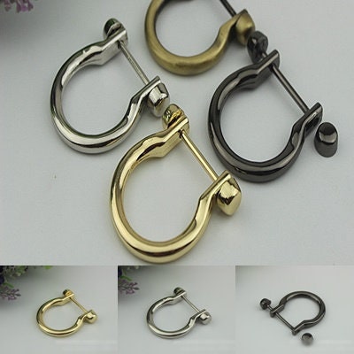 Horseshoe Handbag Connector 10/100pcs Bag Hardware Gold Silver Gunmetal Metal Clip Clasp Buckle Purse Strap Handles Screw D Rings Shackle