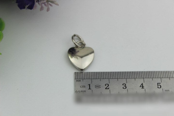 Heart Zipper Pull 1/10 pcs Bag Hardware Charm Slider Metal Gold Silver Gunmetal Bronze Wholesale Handmade Purse Handbag Making 22 15mm Bulk