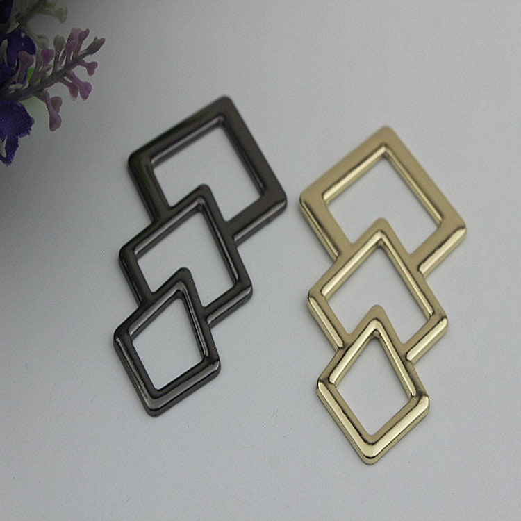 Polygon Purse Label 1/10pcs Bag Hardware Charm Light Gold Gunmetal Handmade Purse Handbag Making Metal Decoration 70mm Wholesale Supplies