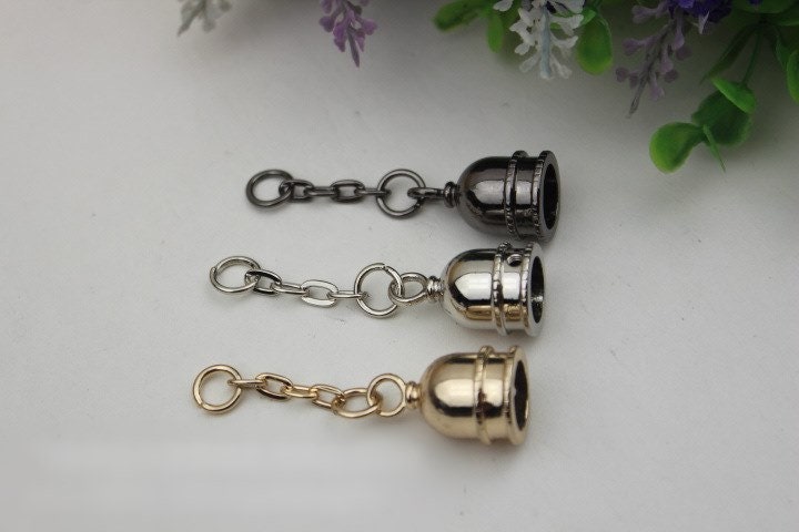 Bell Tassel Keychain Bag Hardware Cute Gold Silver Black 1/10 pcs Handmade Purse Handbag Making Metal Charms 60mm 2 3/8" Wholesale Supplies