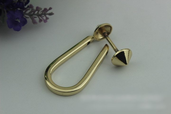 Horseshoe Handbag Connector 10/100pcs Bag Hardware Gold Gunmetal Black Metal Clip Clasp Buckle Purse Strap Handles Screw D Rings Shackle