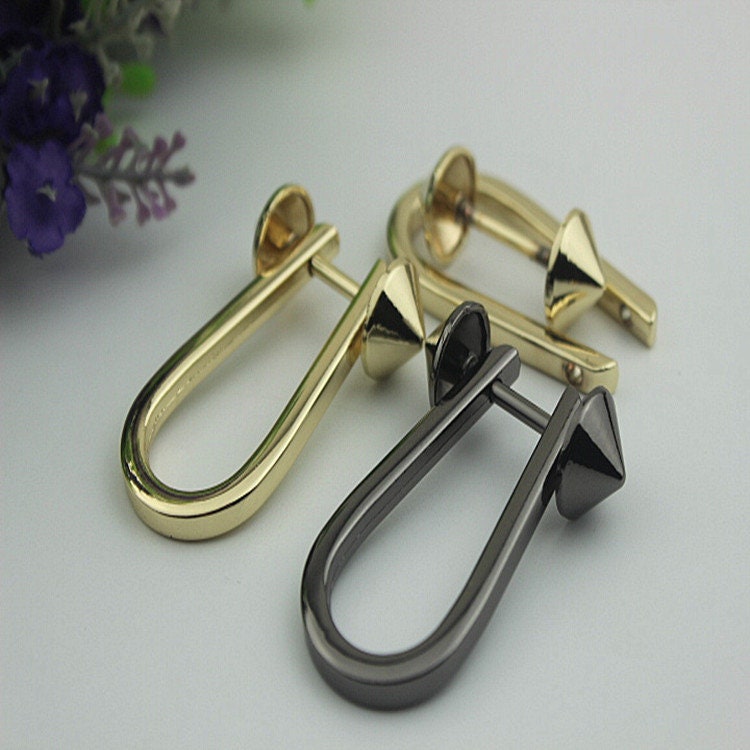 Horseshoe Handbag Connector 10/100pcs Bag Hardware Gold Gunmetal Black Metal Clip Clasp Buckle Purse Strap Handles Screw D Rings Shackle