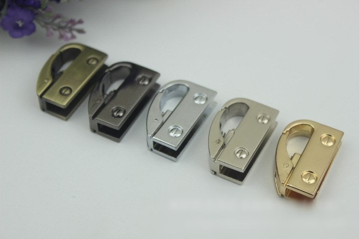 Strap Handles Connector 1/10 pcs Bag Hardware Metal Lock Buckle Gold Silver Gunmetal Bronze Handmade Purse Handbag Backpack Making 35mm Bulk