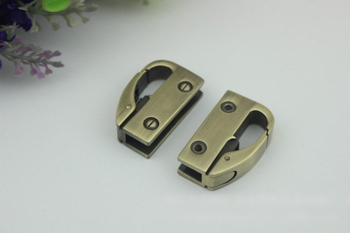 Strap Handles Connector 1/10 pcs Bag Hardware Metal Lock Buckle Gold Silver Gunmetal Bronze Handmade Purse Handbag Backpack Making 35mm Bulk