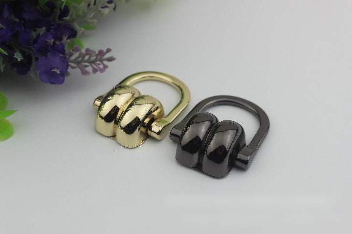 D Shaped Strap Handles Connector 1/10 pcs Bag Hardware Metal Lock Buckle Gold Gunmetal Handmade Purse Handbag Backpack Making 41mm 1 5/8"