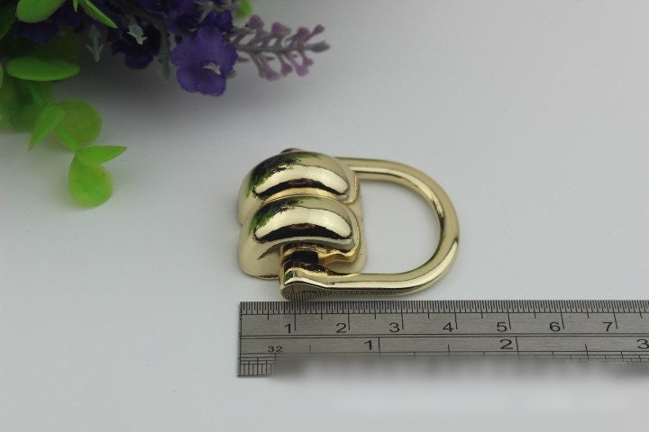 D Shaped Strap Handles Connector 1/10 pcs Bag Hardware Metal Lock Buckle Gold Gunmetal Handmade Purse Handbag Backpack Making 41mm 1 5/8"