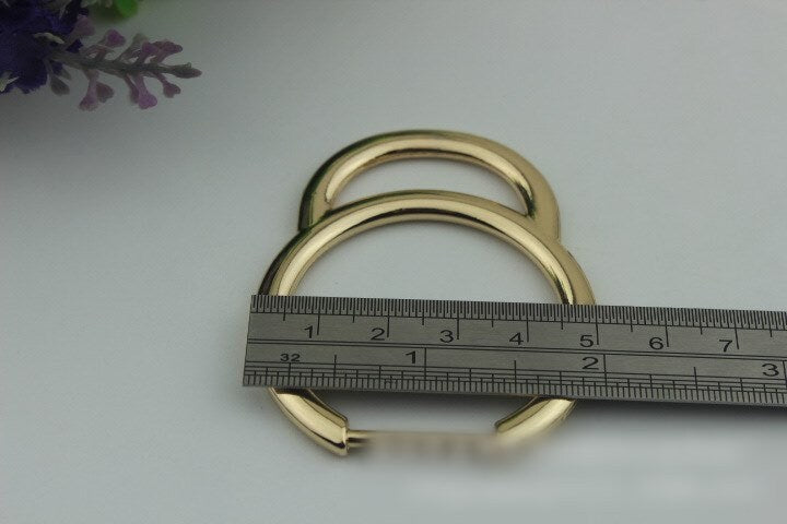 Oval Ring Strap Handles Connector 1/10 pcs Bag Hardware Metal Lock Buckle Gold Gunmetal Handmade Purse Handbag Backpack Making 60mm 2 3/8"