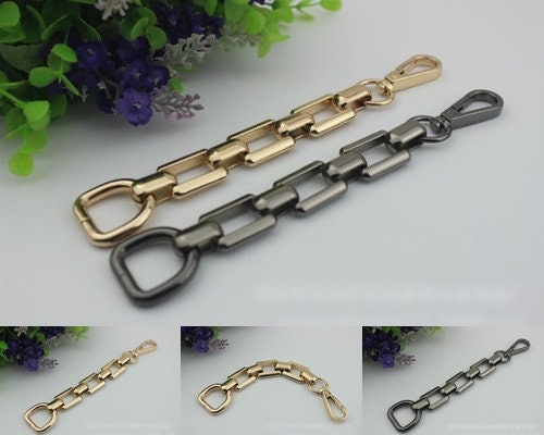 Chain Strap Handles Connector 1/10 pcs Bag Hardware Metal Lock Buckle Gold Gunmetal Handmade Purse Handbag Backpack Making 180 mm  7" Bulk