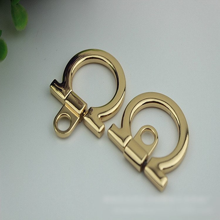 D Shaped Strap Handles Connector 1/10 pcs Bag Hardware Metal Lock Buckle Light Gold Handmade Purse Handbag Backpack Making 32mm 1 1/4 inch