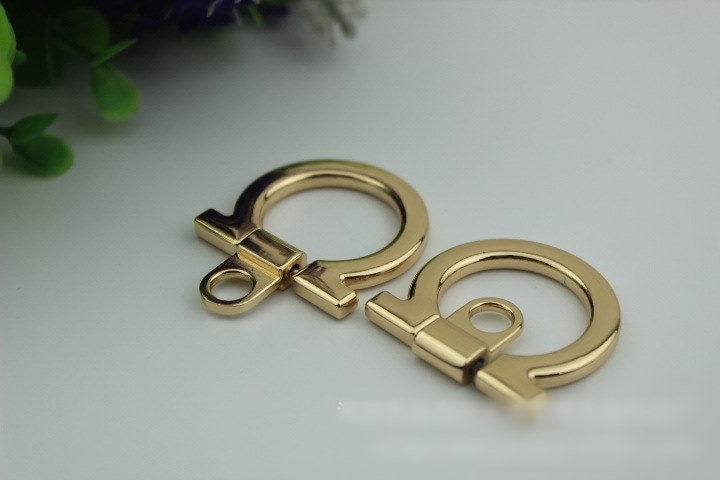 D Shaped Strap Handles Connector 1/10 pcs Bag Hardware Metal Lock Buckle Light Gold Handmade Purse Handbag Backpack Making 32mm 1 1/4 inch