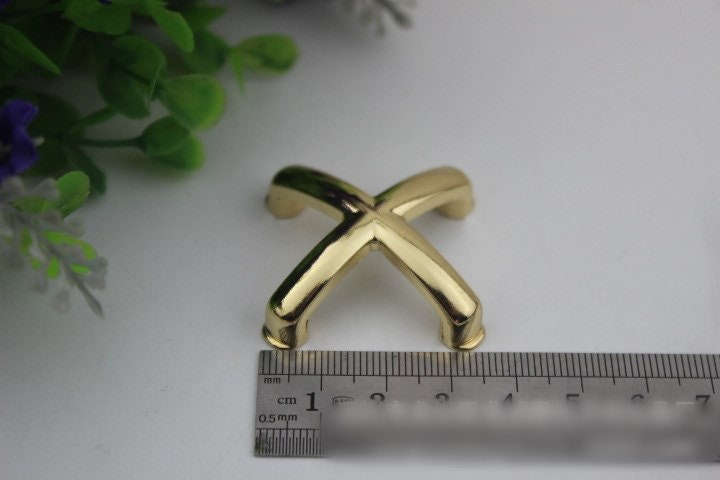 Arc Strap Handles Connector 1/10 pcs Bag Hardware Metal Lock Buckle Light Gold Handmade Purse Handbag Backpack Making 36mm 1 3/8 inch Bulk