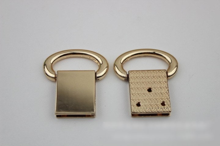 Ring Strap Handles Connector 1/10 pcs Bag Hardware Metal Lock Buckle Light Gold Handmade Purse Handbag Backpack Making 40mm 1 5/8 inch Bulk