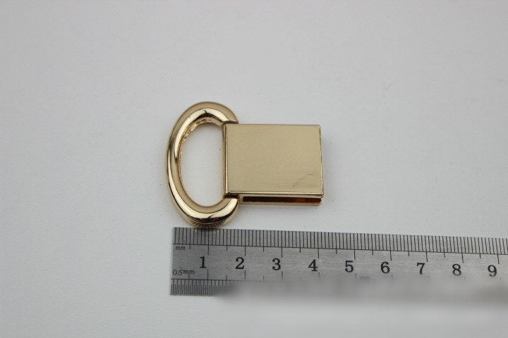 Ring Strap Handles Connector 1/10 pcs Bag Hardware Metal Lock Buckle Light Gold Handmade Purse Handbag Backpack Making 40mm 1 5/8 inch Bulk