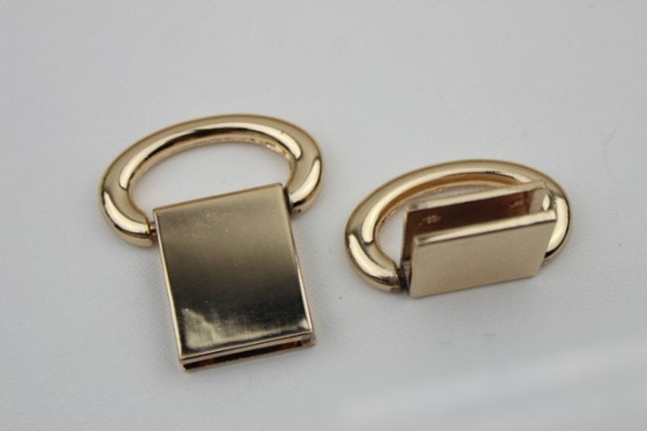 Ring Strap Handles Connector 1/10 pcs Bag Hardware Metal Lock Buckle Light Gold Handmade Purse Handbag Backpack Making 40mm 1 5/8 inch Bulk