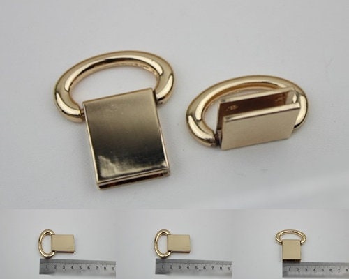 Ring Strap Handles Connector 1/10 pcs Bag Hardware Metal Lock Buckle Light Gold Handmade Purse Handbag Backpack Making 40mm 1 5/8 inch Bulk