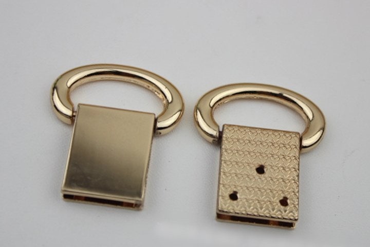 Ring Strap Handles Connector 1/10 pcs Bag Hardware Metal Lock Buckle Light Gold Handmade Purse Handbag Backpack Making 40mm 1 5/8 inch Bulk