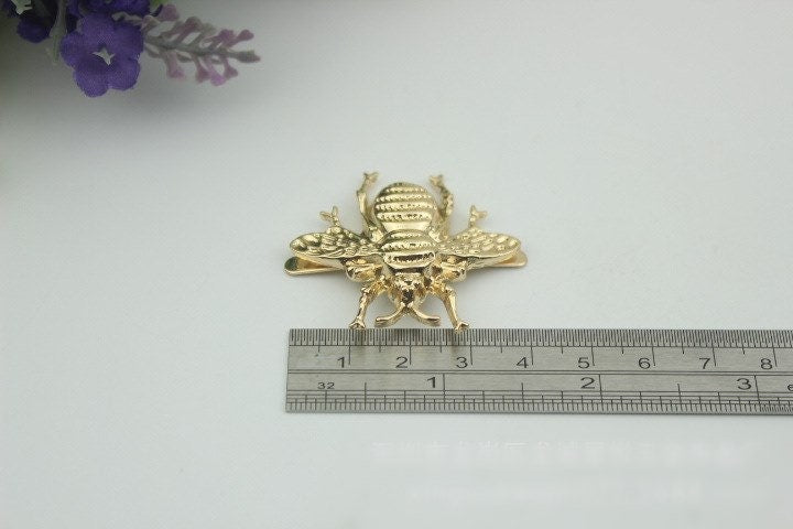 Beetle Purse Label 1/10pcs Bag Hardware Charm Gold Gunmetal Handmade Purse Handbag Making Metal Decoration 38mm 1 1/2" Wholesale Supplies