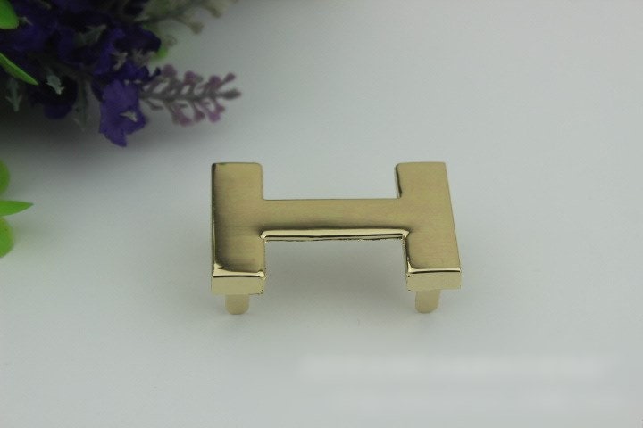 H-Shaped Purse Label 1/10pcs Bag Hardware Charm Gold Gunmetal Handmade Purse Handbag Making Metal Decoration 47mm 1 7/8" Wholesale Supplies