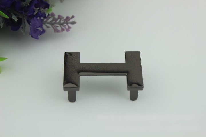 H-Shaped Purse Label 1/10pcs Bag Hardware Charm Gold Gunmetal Handmade Purse Handbag Making Metal Decoration 47mm 1 7/8" Wholesale Supplies