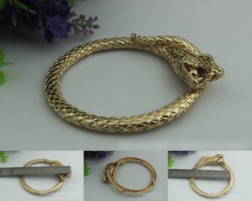 Dragon Snake Purse Label 1/10pcs Bag Hardware Charm Light Gold Handmade Purse Handbag Making Metal Decoration 85mm 3 3/8" Wholesale Supplies