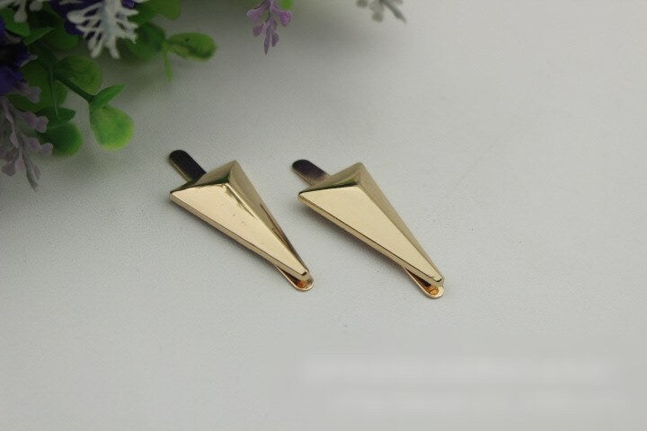 Arrow Purse Label 1/10pcs Bag Hardware Charm Light Gold Handmade Purse Handbag Making Metal Decoration 37mm 1 1/2 Inch Wholesale Supplies