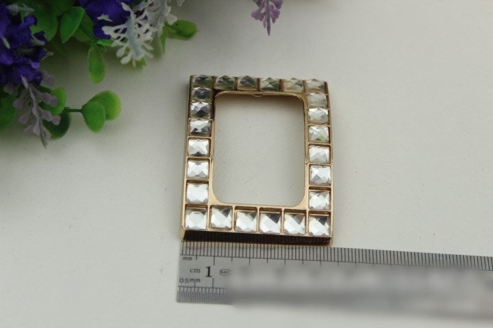 Rectangle Frame Purse Label 1/10pcs Bag Hardware Charm Gold Handmade Purse Handbag Making Metal Decoration 58mm 2 1/4" Wholesale Supplies