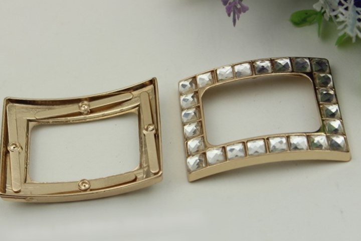 Rectangle Frame Purse Label 1/10pcs Bag Hardware Charm Gold Handmade Purse Handbag Making Metal Decoration 58mm 2 1/4" Wholesale Supplies