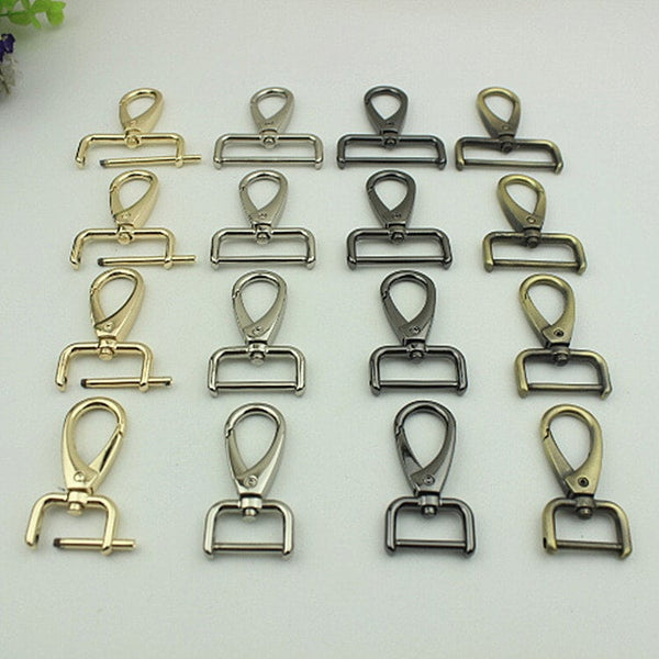 Swivel Lever Snap Hook 16 20 25 32 38mm Alloy Metal Spring Trigger Lobster Clasp Clip Purse Bag Handbag Strap Handle Rings DIY Wholesale