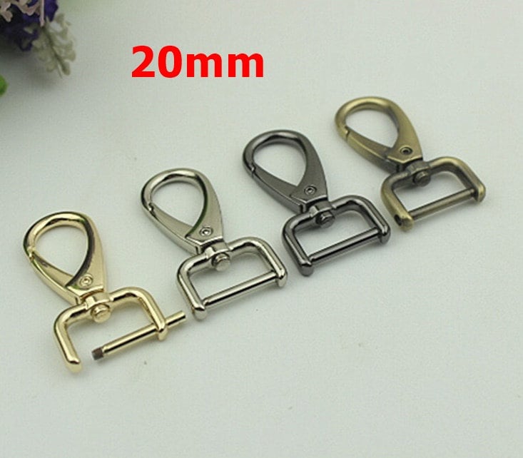 Swivel Lever Snap Hook 16 20 25 32 38mm Alloy Metal Spring Trigger Lobster Clasp Clip Purse Bag Handbag Strap Handle Rings DIY Wholesale