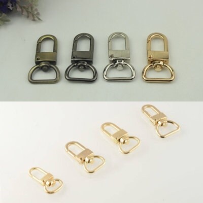 Swivel Snap Hook Push Gate Lobster Clasp Clip Purse Buckle 12 16 19 mm 1/2" 3/4" Webbing Strap Handbag Leathercraft Hardware Gold Bronze