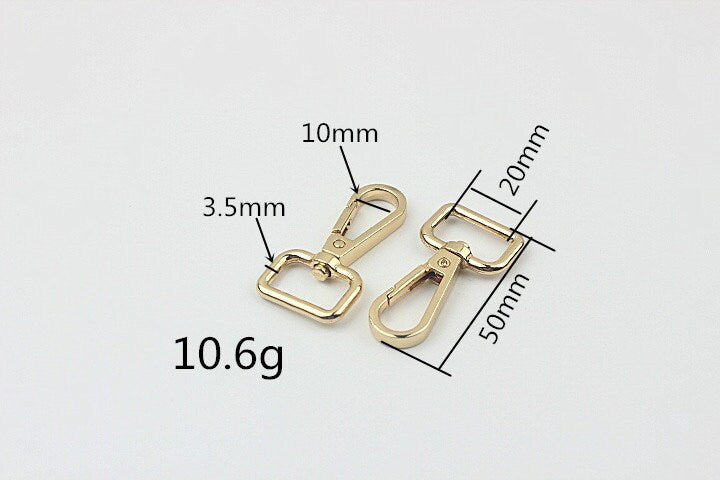 Swivel Lever Snap Hook 1/10pcs Bag Hardware Metal Spring Trigger Lobster Clasp Clip Gold Silver Gunmetal 16 20 25 mm Purse Handbag Making