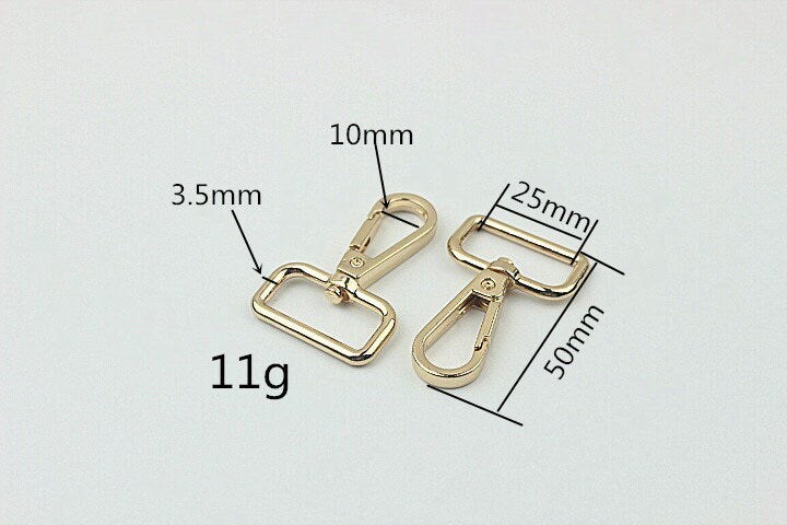 Swivel Lever Snap Hook 1/10pcs Bag Hardware Metal Spring Trigger Lobster Clasp Clip Gold Silver Gunmetal 16 20 25 mm Purse Handbag Making