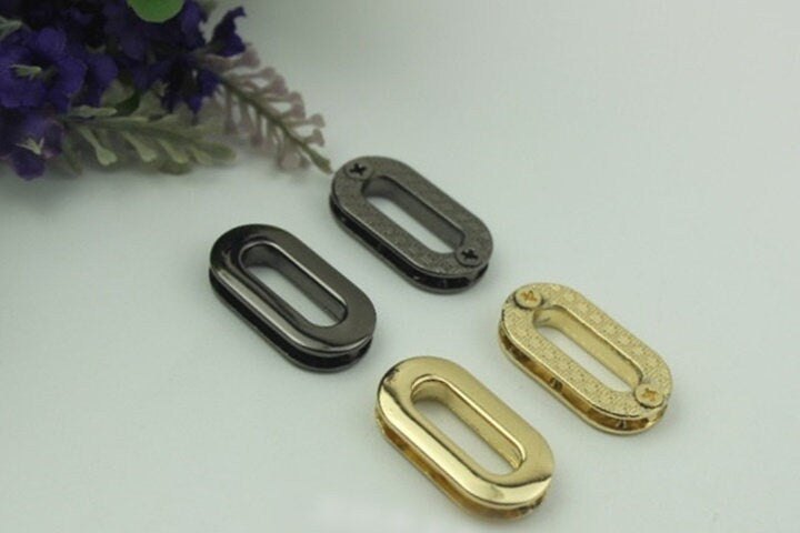 Metal Eyelet Grommet Screw Screwback Oval O Shape Gold Gunmetal Black 6x20mm 1/4" x 3/4" Purse Handbag Leathercraft Hardware Supply Repair