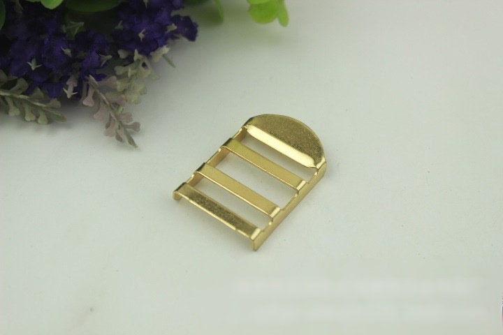 Ladder Lock Buckle 25 mm 1" Metal Tension Lock On Strap Slider Strap Belt Adjuster Bag Hardware Gold Silver Handmade Purse Handbag Making