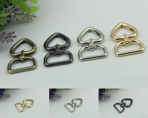 Heart Swivel Lever Snap Hook 1/10pcs Bag Hardware Metal Spring Trigger Lobster Clasp Clip Gold Silver Bronze 47 20 mm Purse Handbag Making