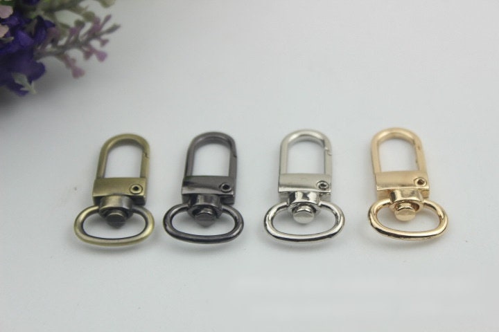 Swivel Lever Snap Hook 1/10pcs Bag Hardware Metal Spring Trigger Lobster Clasp Clip Gold Silver Gunmetal Bronze 32 13mm Purse Handbag Making