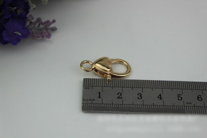 Heart Pattern Swivel Lever Snap Hook 1/10pcs Bag Hardware Metal Spring Trigger Lobster Clasp Clip Light Gold 25 3 mm Purse Handbag Making