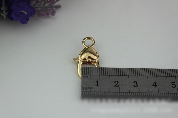 Heart Pattern Swivel Lever Snap Hook 1/10pcs Bag Hardware Metal Spring Trigger Lobster Clasp Clip Light Gold 25 3 mm Purse Handbag Making