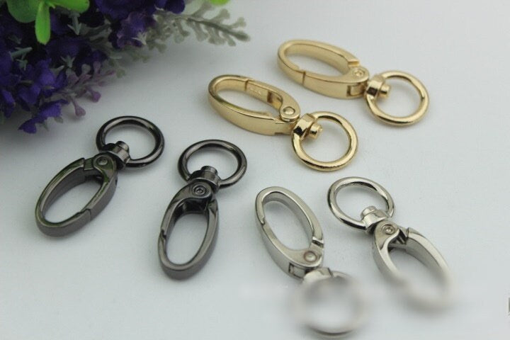 Swivel Lever Snap Hook 1/10pcs Bag Hardware Metal Spring Trigger Lobster Clasp Clip Gold Silver Gunmetal 45 13 mm Purse Handbag Making